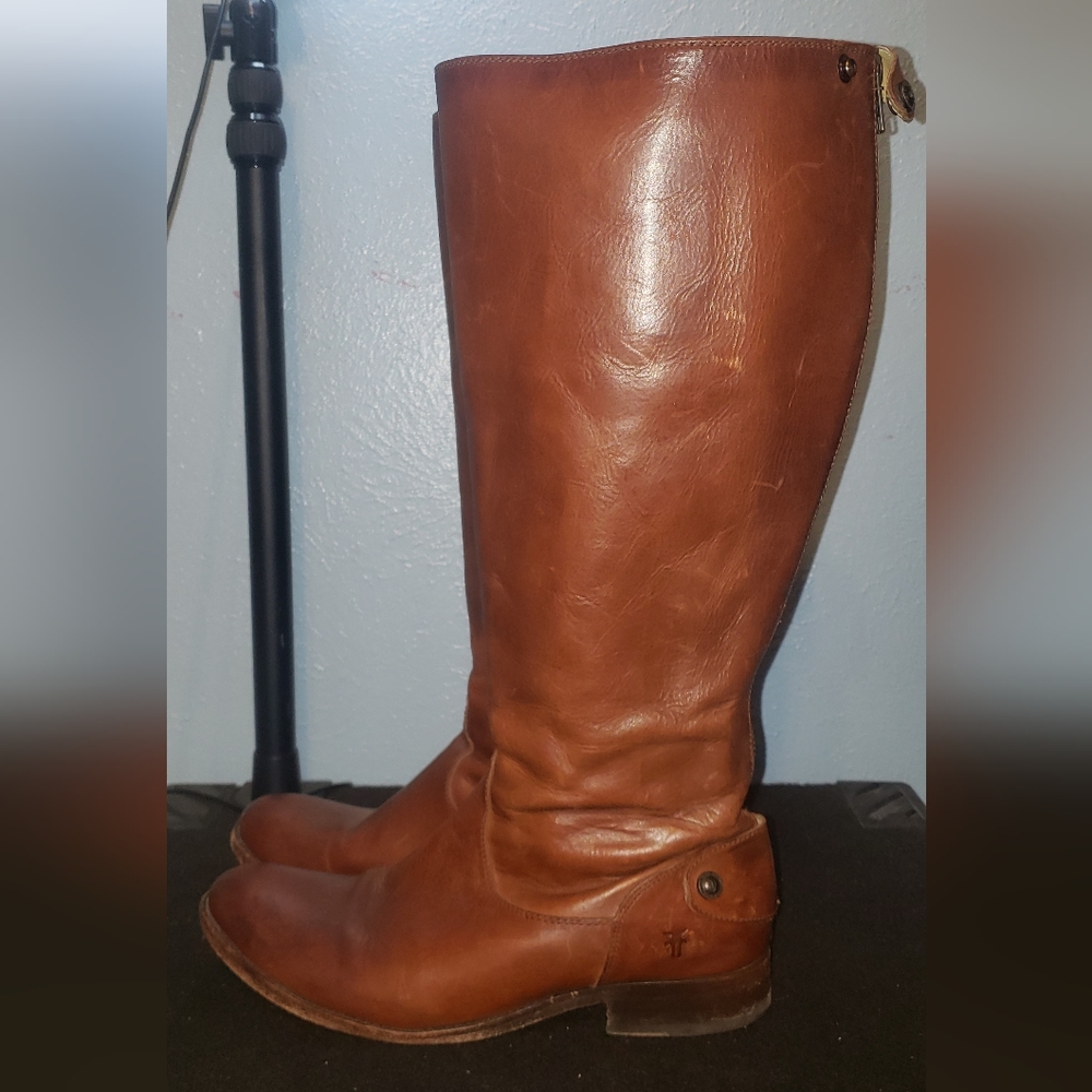 Frye Melissa Button Back Zip Boots 9b - image 3